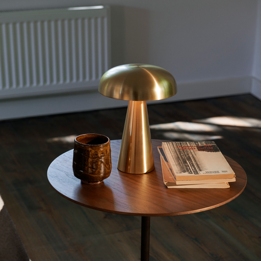 Brass &Tradition SC53 Como Portable Lamp  on side table in apartment