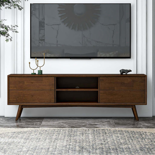 Caroline TV Stand for TVs up to 72" - Walnut | Ashcroft Furniture | TX | The Best Drop shipping Supplier in the USA