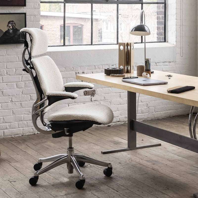 Humanscale Freedom chair in industrial loft home office  