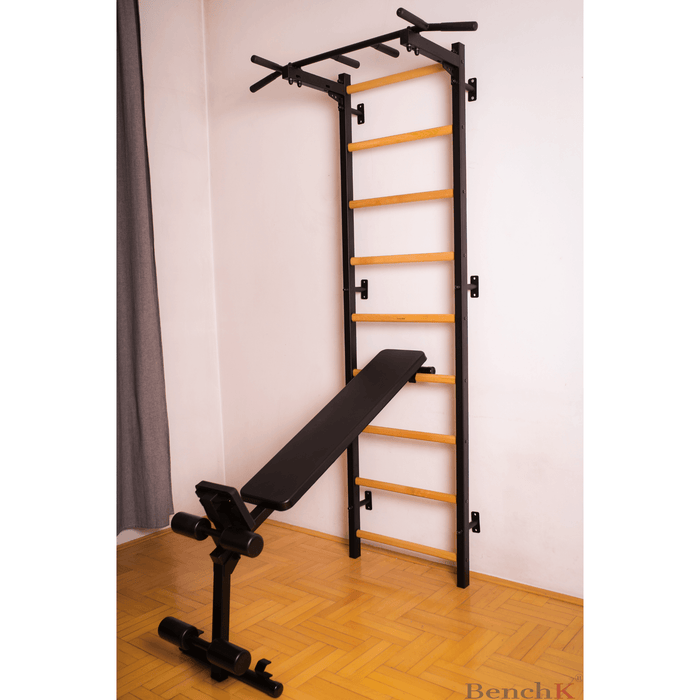 BenchK 723 Wall Bar with Pull Up Bar + Dip Bar + Bench - Condopreneur