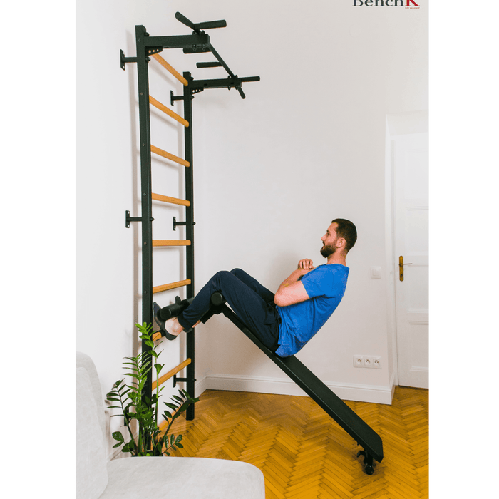 BenchK 723 Wall Bar with Pull Up Bar + Dip Bar + Bench - Condopreneur