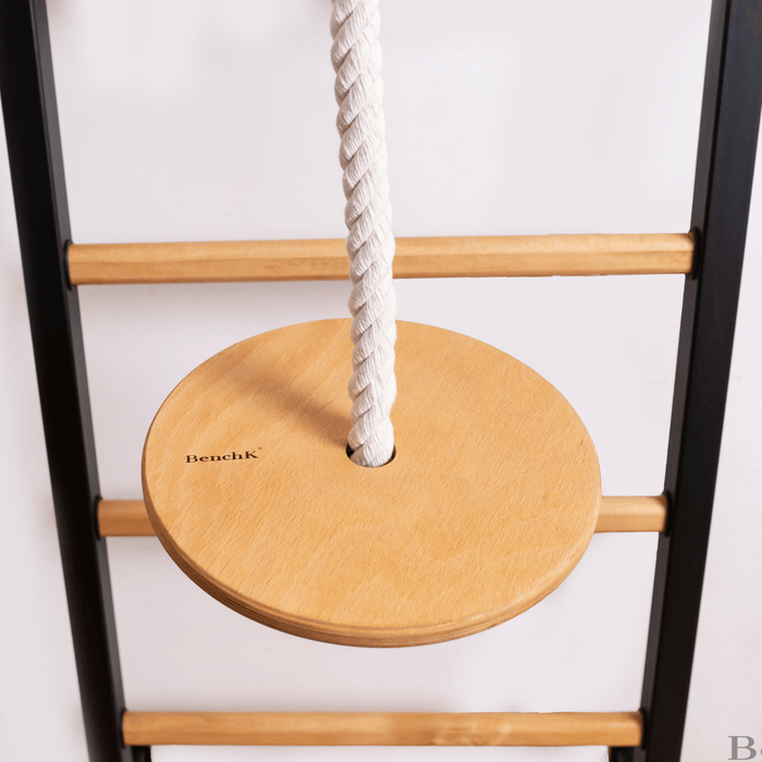 "Close-up view of an array of high-quality gymnastics accessories designed for use with the BenchK wall bar