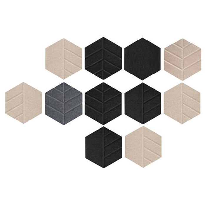 SoundSorb™ Acoustic Hexagons, Wall-Mounted