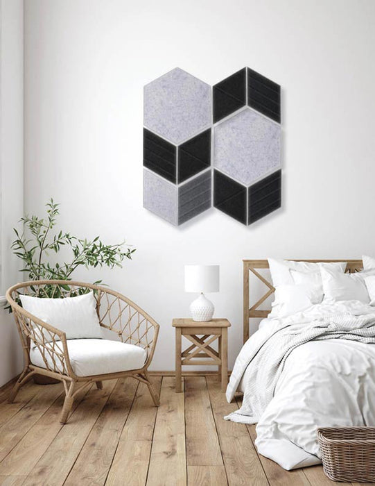 SoundSorb™ Acoustic Hexagons, Wall-Mounted