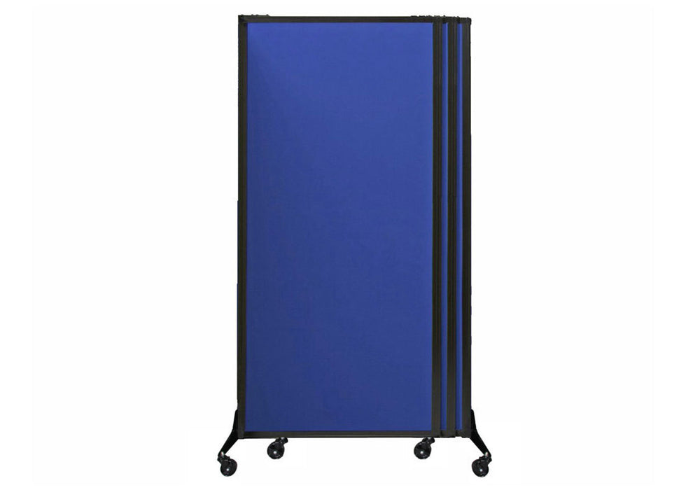 QuickWall® Sliding Portable Partition WxH (7' x 5'10") in Black Trim with SoundSorb™ Panel