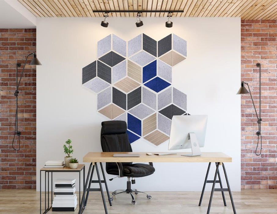 SoundSorb™ Acoustic Rhomboids, Wall-Mounted