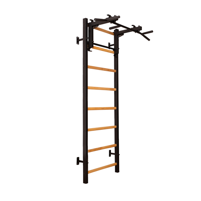 BenchK 231 Wallbar with Convertible Steel Pull-Up Bar + Barbell Holder