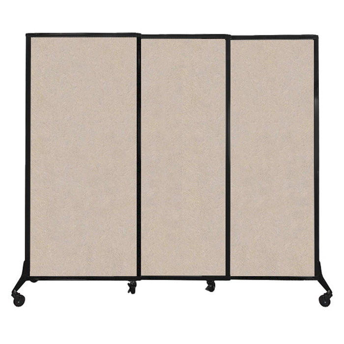 QuickWall® Sliding Portable Partition WxH (7' x 5'10") in Black Trim with SoundSorb™ Panel