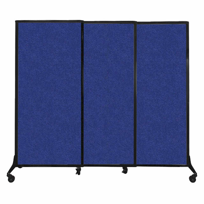 QuickWall® Sliding Portable Partition WxH (7' x 5'10") in Black Trim with SoundSorb™ Panel
