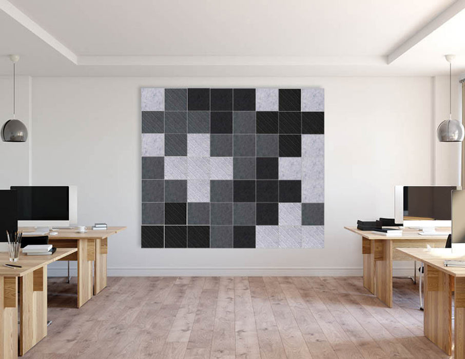 SoundSorb™ Acoustic Squares, Wall-Mounted