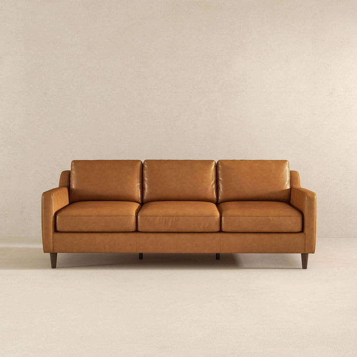 Cooper Mid Century Modern Leather Sofa