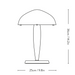 Illustration of dimensions for the &Tradition SHY3 Herman Table Lamp