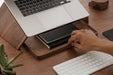 Catch-All Tray with Notebooks Stored on Desk