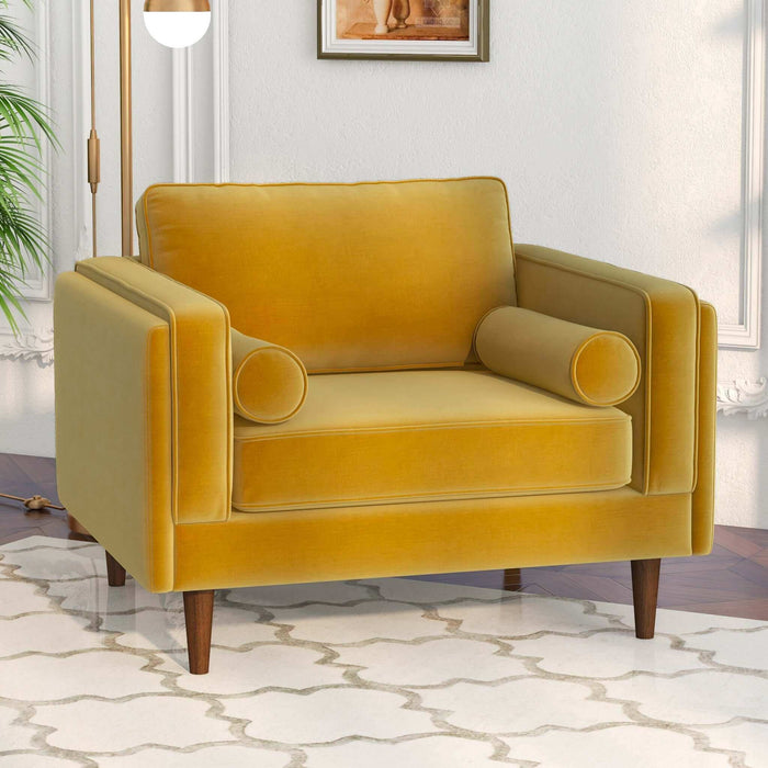Amber Gold Velvet Lounge Chair | Ashcroft Furniture | Houston TX | The Best Drop shipping Supplier in the USA