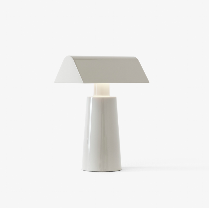 Silk Grey &Tradition MF1 Caret Portable Table Lamp on Plain White Background - Product Image