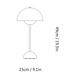 Illustration of dimensions for the &Tradition VP3 Flowerpot Table Lamp