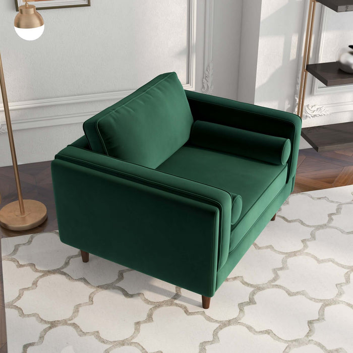 Amber Velvet Lounge Chair